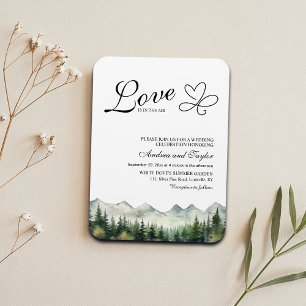 Liebe ist in der Luft Lässige Einladung Hochzeit Magnet