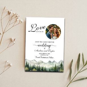 Liebe ist in der Luft Lässige Foto Hochzeit Save The Date