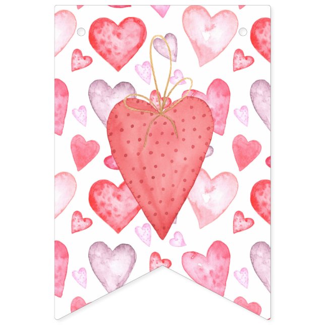 Liebe ist in der Luft: Romantisch Wimpelkette (Erste Fahne)