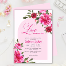 Liebe ist in der Luft rot und rosa Brautparty