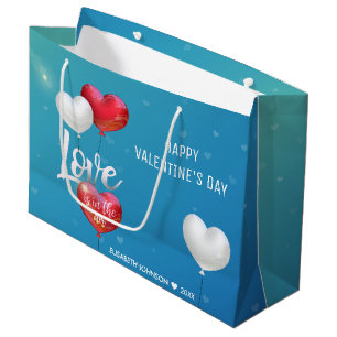 Liebe ist in der Luft Valentine Ballons - Geschenk Große Geschenktüte
