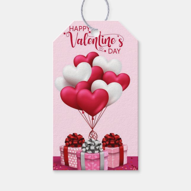 Liebe ist in der Luft Valentinstag Geschenk Geschenkanhänger (Vorderseite)