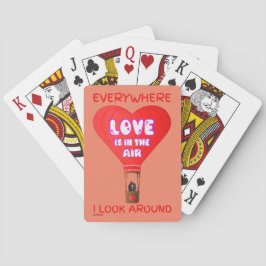 LIEBE IST IN DER LUFT, WO ICH SEHE. SPIELKARTEN