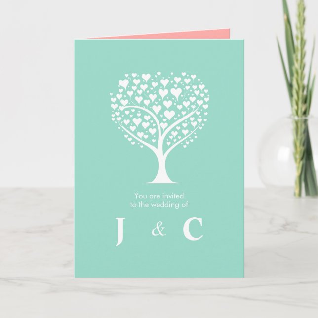Liebe ist in der Minimalistischen Hochzeit des Bau Einladung (Vorderseite)