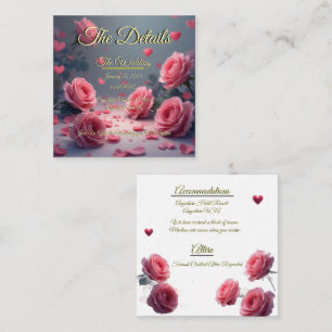 Liebe ist in voller Blüte Details Rosa Rosen Hochz Begleitkarte