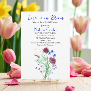 Liebe ist in voller Blüte Distel Blumen Hochzeitsd Einladung