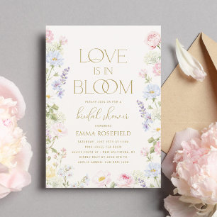 Liebe ist in voller Blüte Gartenhochzeit Brautpart Einladung