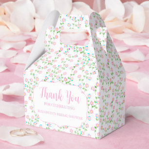 Liebe ist in voller Blüte Rosa Floral Brautparty Geschenkschachtel