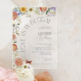 Liebe ist in voller Blüte - Wildblumen-Hochzeitsdu Acryleinladungen