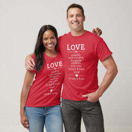 Liebe ist ...individuelle Namen & Dattel Shirts &
