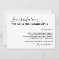 Liebe ist infektiöses Covid19 Hochzeitspause