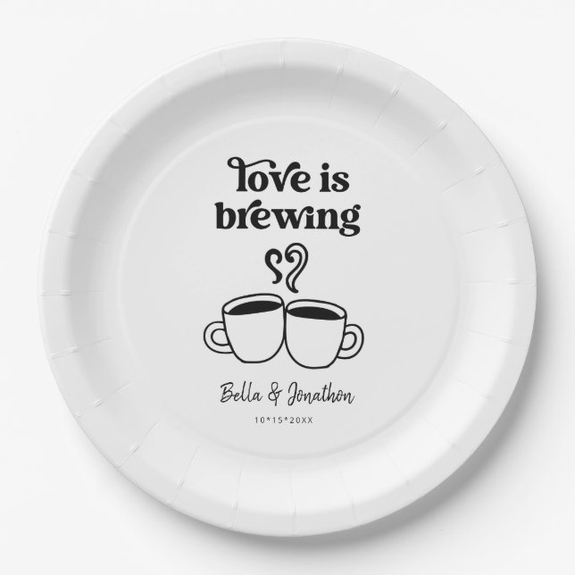 Liebe ist Kaffee brächten / Tee Napkin Pappteller (Vorderseite)