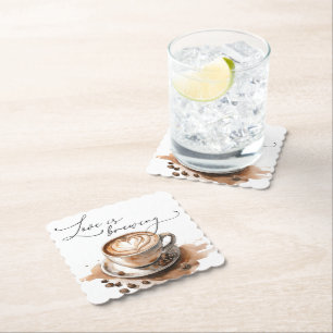 Liebe ist Kaffee Brautparty Untersetzer