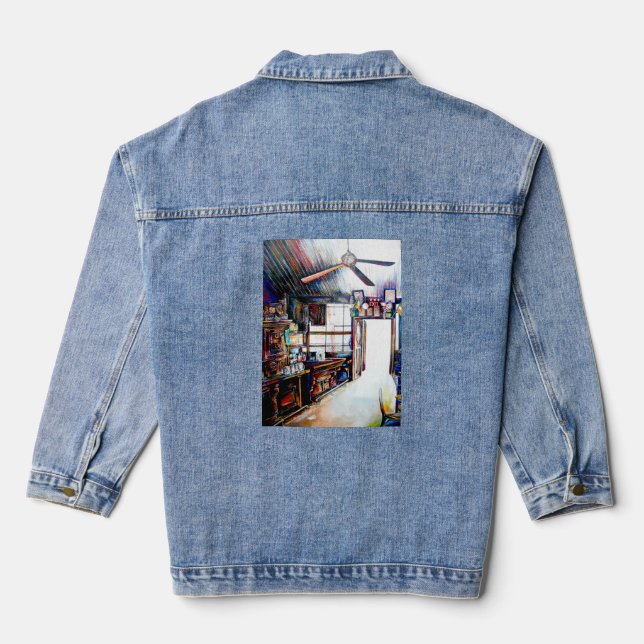 Liebe ist keine Mauer, sondern eine Brücke Jeansjacke (Rückseite)