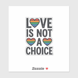 Liebe ist keine Wahl Regenbogen Stolz Vintage-Shir Aufkleber