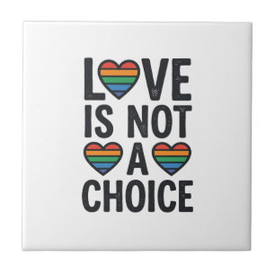 Liebe ist keine Wahl Regenbogen Stolz Vintage-Shir Fliese