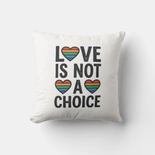 Liebe ist keine Wahl Regenbogen Stolz Vintage-Shir Kissen