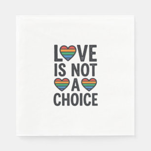 Liebe ist keine Wahl Regenbogen Stolz Vintage-Shir Serviette