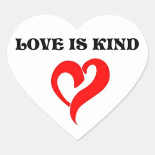 "LIEBE IST KIND" HERZ Herz-Aufkleber