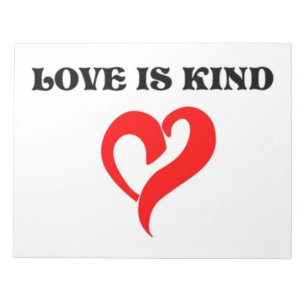 "LIEBE IST KIND" HERZ NOTIZBLOCK