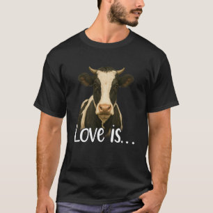 Liebe ist Kuh für Frauen Männer Mutter Vater Haust T-Shirt