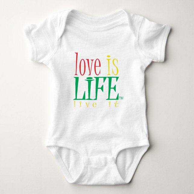 Liebe ist Leben Baby Strampler (Vorderseite)