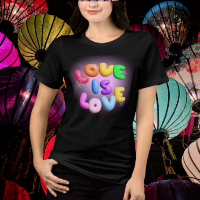 Liebe ist Liebe 3D Rainbow Pride T-Shirt Tri-Blend Shirt (Von Creator hochgeladen)