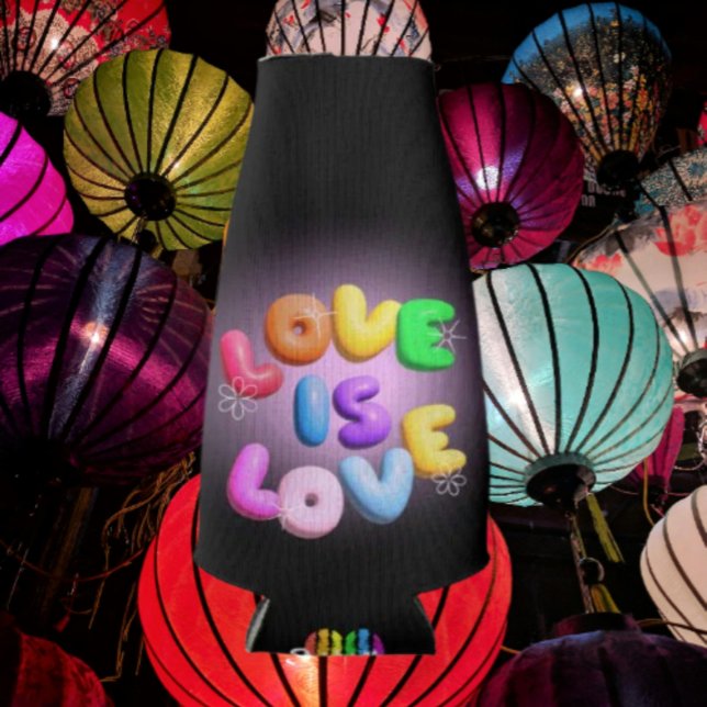 Liebe ist Liebe 3D-Regenbogenforelle Cooler Flaschenkühler (Von Creator hochgeladen)