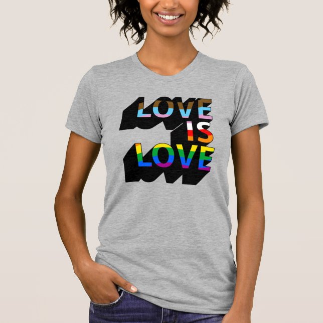 Liebe ist Liebe 3D T-Shirt (Vorderseite)