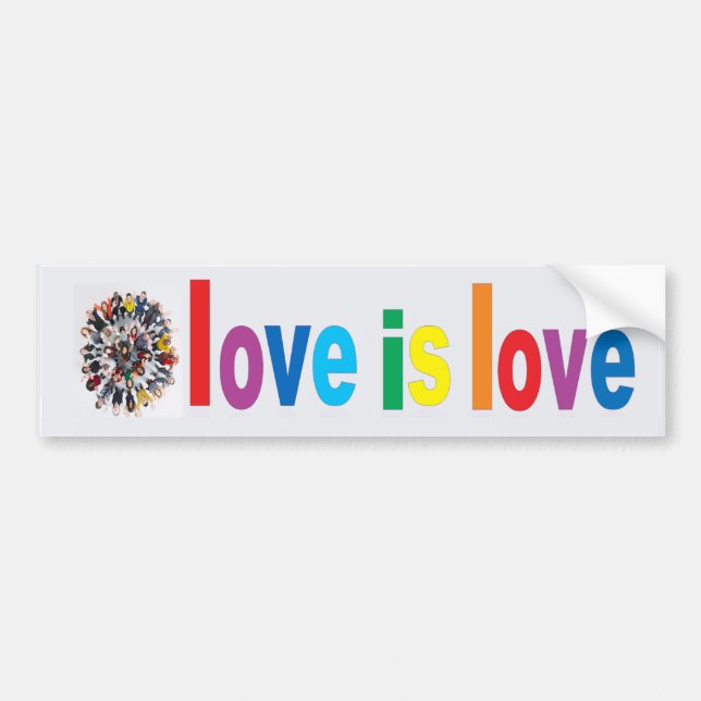 Liebe ist Liebe Autoaufkleber (Vorne)