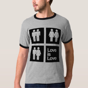 Liebe ist Liebe Blöcke T-Shirt