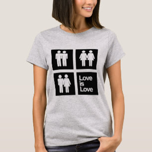 Liebe ist Liebe Blöcke T-Shirt
