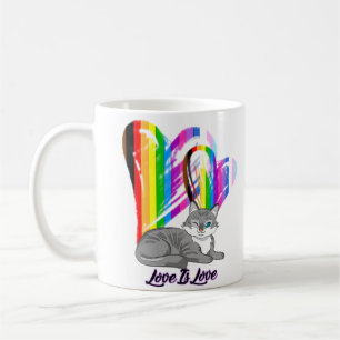 Liebe ist Liebe Cat - Besitzer von LGBTQ+ Kaffeetasse