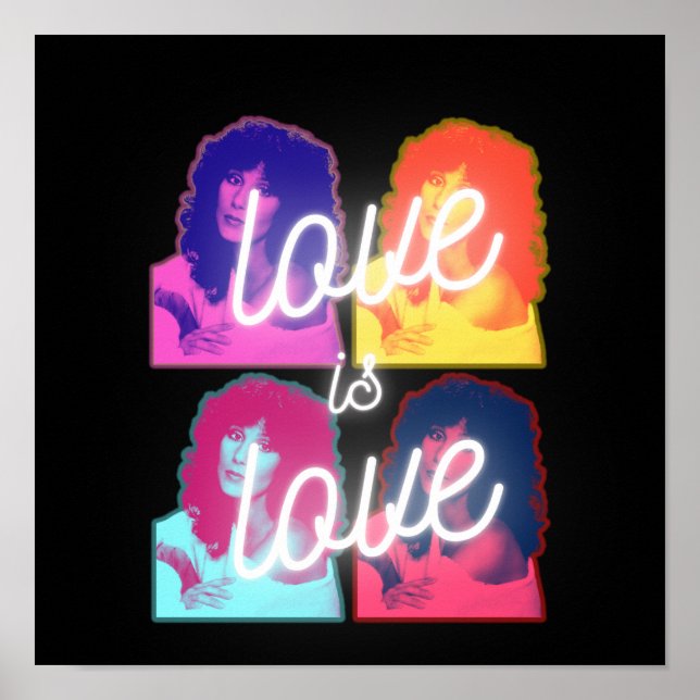 Liebe ist Liebe Cher farbenfrohe LGBTQ Prix Poster (Vorne)