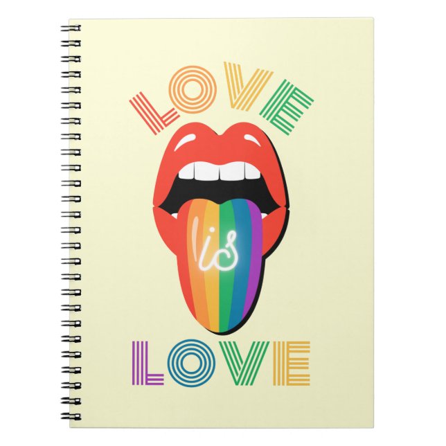 Liebe ist Liebe Cool farbige LGBTQ Monat Notizblock (Vorderseite)