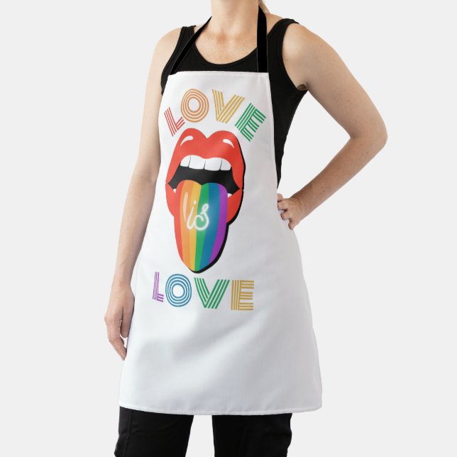 Liebe ist Liebe Cool farbige LGBTQ Monat Schürze (InSitu)
