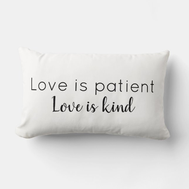 Liebe ist Liebe des Patienten ist Kind-Kissen Lendenkissen (Vorderseite)