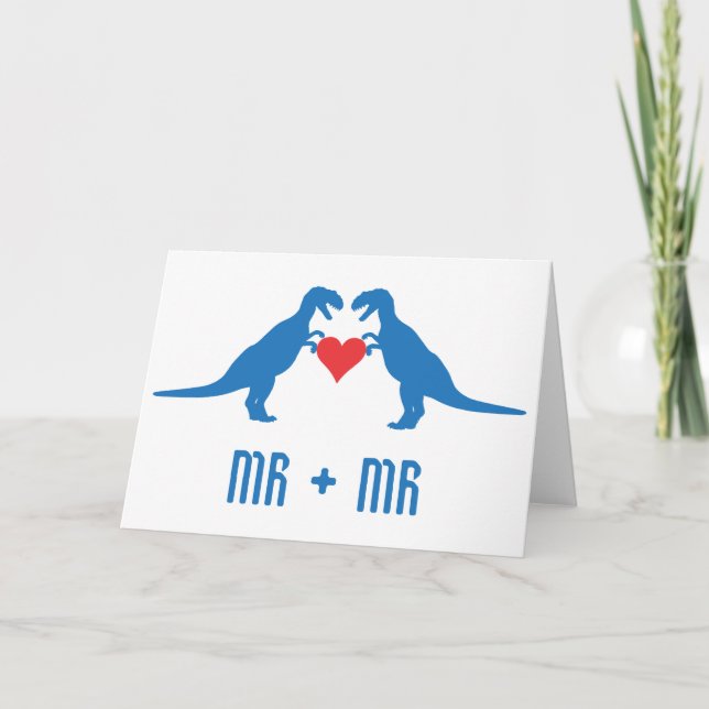 Liebe ist Liebe Dinosaurier Karte (Vorderseite)