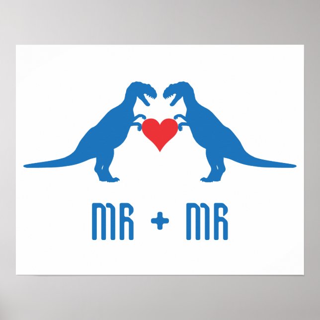 Liebe ist Liebe Dinosaurier Poster (Vorne)