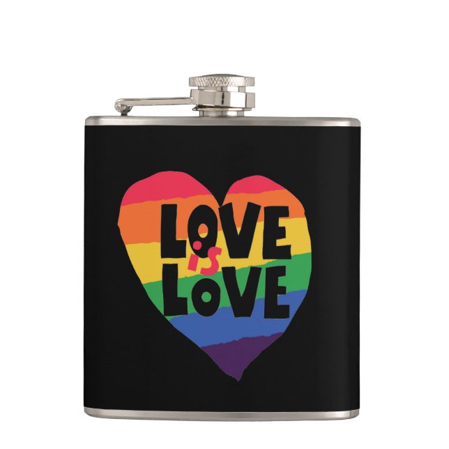 Liebe ist Liebe Flachmann (Vorderseite)