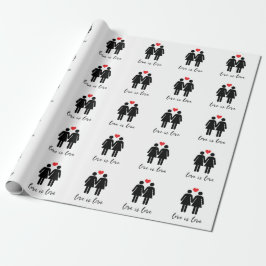 Liebe ist Liebe (Frauen) + Herz Geschenkpapier