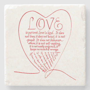 Liebe ist Liebe für Patient ist Kind Christliche B Steinuntersetzer