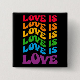 Liebe ist Liebe Gay LGBT Button