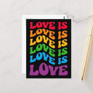 Liebe ist Liebe Gay LGBT Postkarte