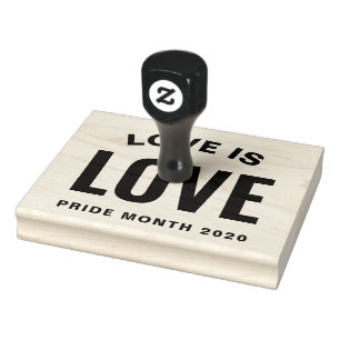Liebe ist Liebe Gay Pride Gummistempel