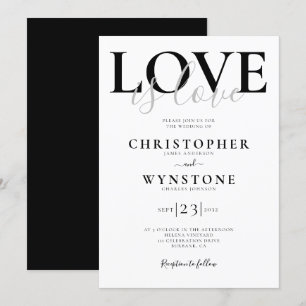Liebe ist Liebe Gay Wedding Einladung