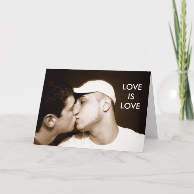 "Liebe ist Liebe-" Gruß-Karte Karte (Vorderseite)