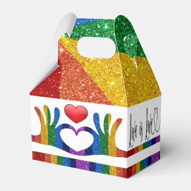 Liebe ist Liebe Hands und Herz-Gabe Box Geschenkschachtel (Vorderseite)