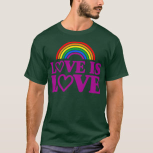 Liebe ist Liebe Herz Niedlich lesbischen Gay Pride T-Shirt
