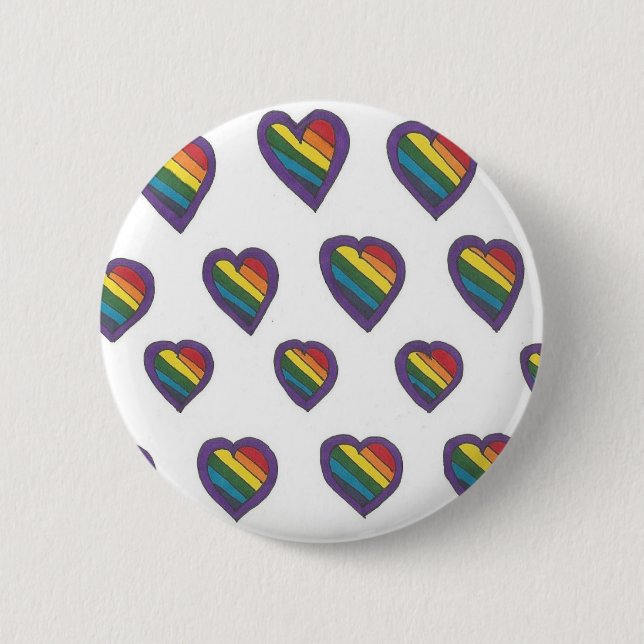 Liebe ist Liebe Herzmuster Button (Vorderseite)